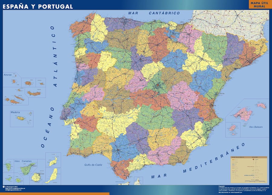 Espanha Mapa Com Pino Capital País Dois Tipos Mapa Espanha imagem