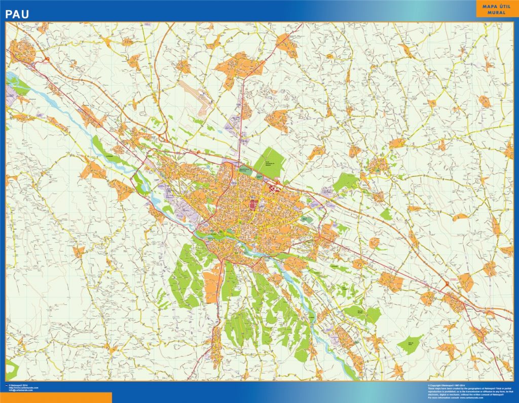 Mapa Pau França de parede | Mapas parede Portugal