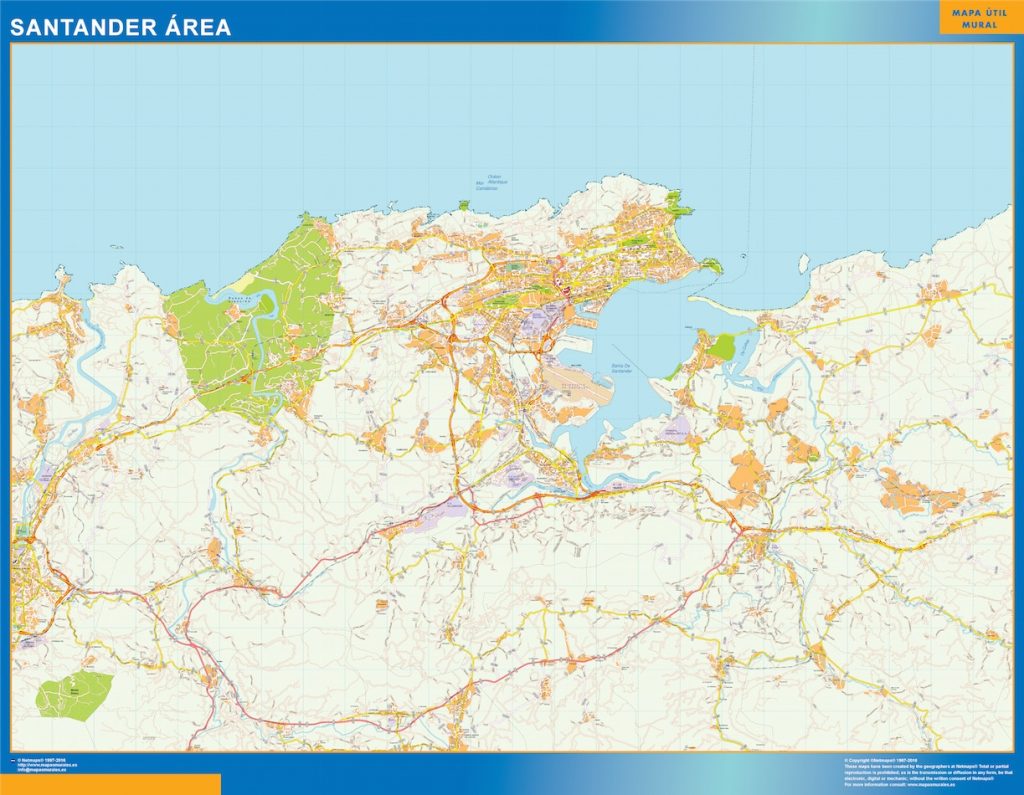 Mapa Rodovias Santander Area De Parede Mapas Parede Portugal 6225